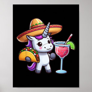 Cinco De Mayo Shirt Mexican Party Unicorn Tacos Poster