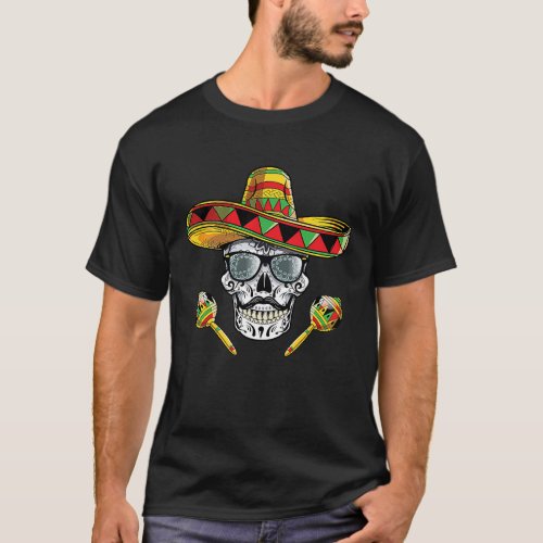 Cinco De Mayo Skeleton Cute Mexican Celebration T_Shirt