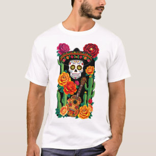 Cinco De Mayo Skull Sombrero Fiesta Mexican Skull T-Shirt