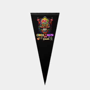 Cinco De Mayo Smile Pennant Flag