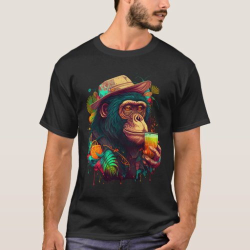 Cinco De Mayo Spider Monkey Drinking Beer T_Shirt