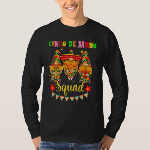 Cinco De Mayo Squad Gnomes Guitar Cucharas Pepper T-Shirt