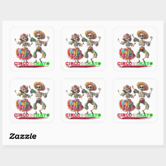 CINCO DE MAYO  SQUARE STICKER