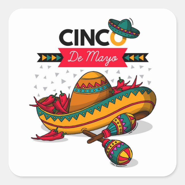 Cinco De Mayo  Square Sticker (Front)