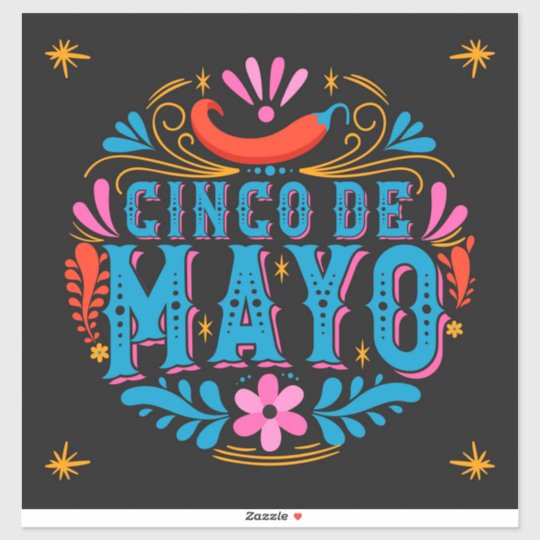 Cinco De Mayo Sticker | Zazzle.com