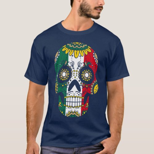 Cinco De Mayo Sugar Skull Day Of Dead Mexico Mexic T_Shirt