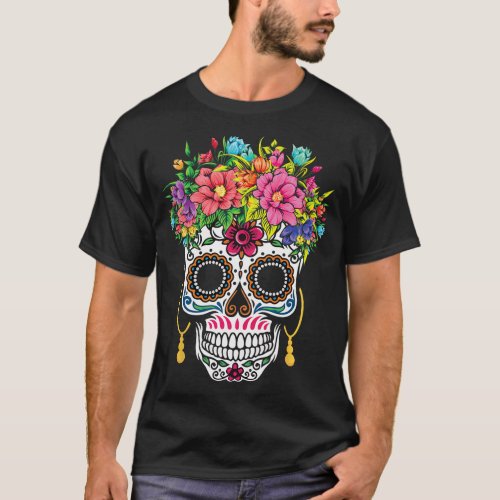 Cinco De Mayo Sugar Skull Dia De Los Muertos Day O T_Shirt