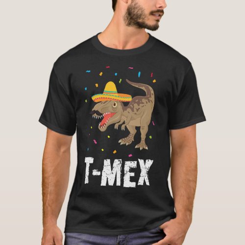 Cinco De Mayo T Rex Dino Kids Boys TMex Dinosaur M T_Shirt