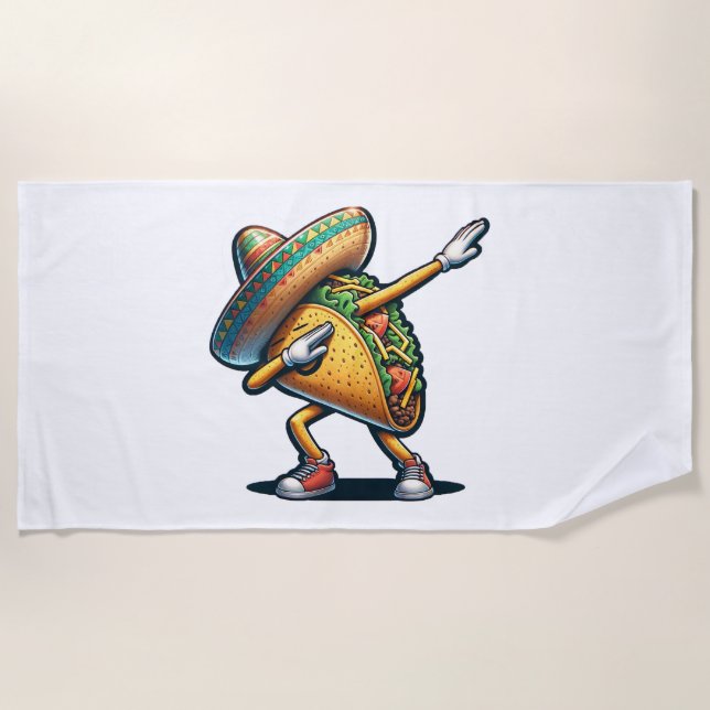 Cinco de Mayo Taco Beach Towel (Front)