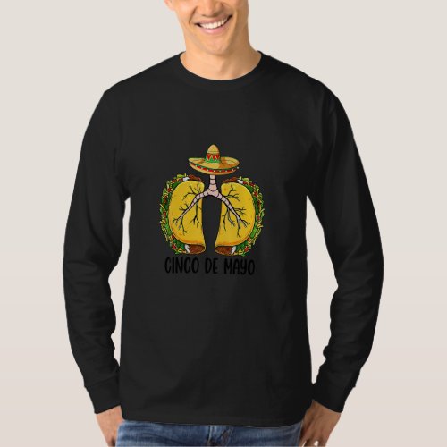Cinco De Mayo Taco Lung Sombrero  T_Shirt
