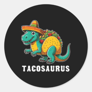 Cinco De Mayo Taco Tacosaurus Dinosaur T-rex 5 De Classic Round Sticker