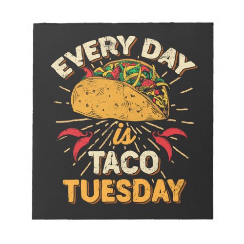 Cinco De Mayo Taco Tuesday Vintage Tacos Notepad