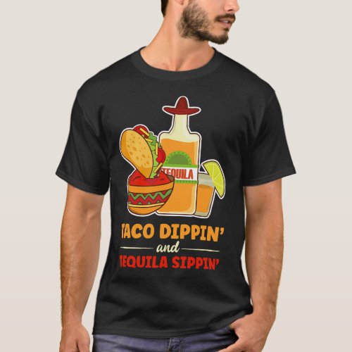 Cinco de Mayo Tequila Tacos Nachos Fiesta  retro T_Shirt