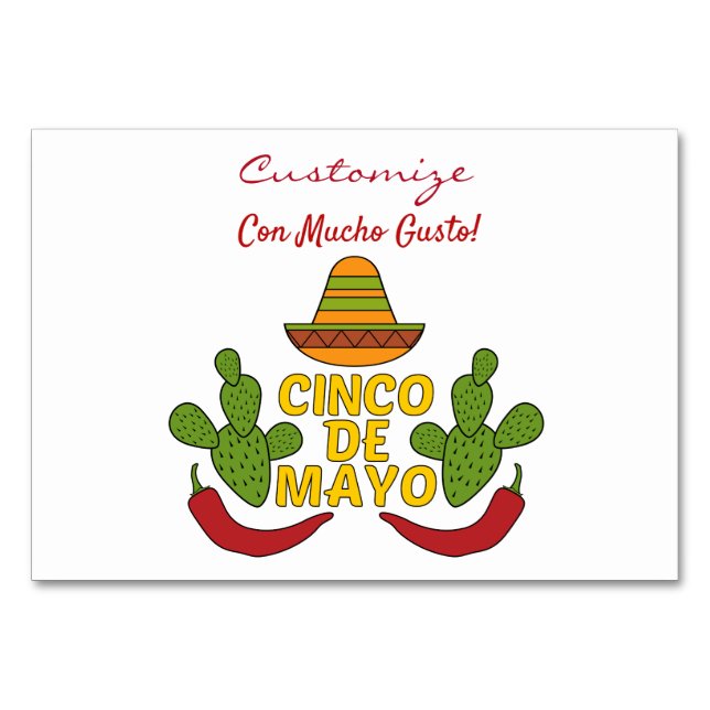 Cinco de Mayo Thunder_Cove Table Number (Front)