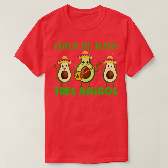 Cinco De Mayo Tres Amigos  T-Shirt (Design Front)