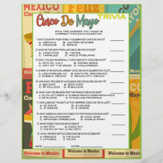 Cinco De Mayo Trivia Game Letterhead