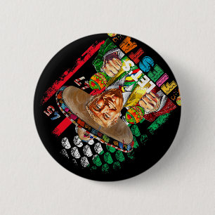 Cinco De Mayo Trump Taco Funny Mexican Trump Let's Button