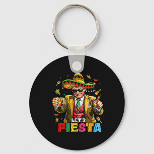 Cinco De Mayo Trump Taco Funny Mexican Trump Let's Keychain