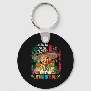 Cinco De Mayo Trump Taco Funny Mexican Trump Lets Keychain