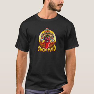 Cinco De Mayo Vintage Mexican Cute Pepper T-Shirt