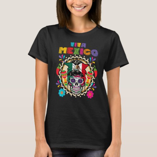 Cinco De Mayo Viva Mexico Mexican Flag Women Mothe T_Shirt