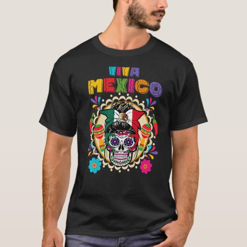 Cinco De Mayo Viva Mexico Mexican Flag Women Mothe T_Shirt