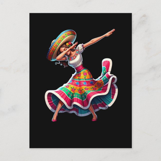 Cinco de Mayo Woman Postcard (Front)
