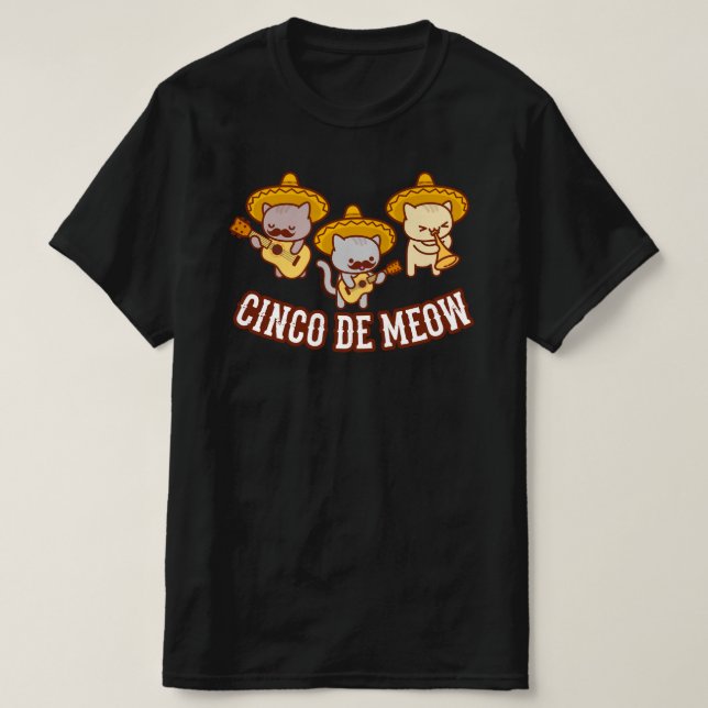 Cinco de Meow Cat T-Shirt (Design Front)