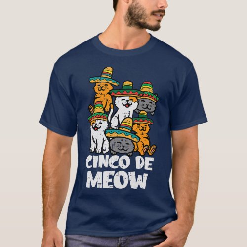 Cinco De Meow Cats Kitten Cute Cinco De Mayo Women T_Shirt