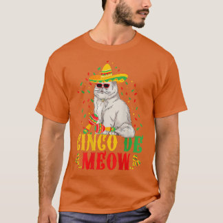 Cinco De Meow Cute Cinco De Mayo Cat Sombrero Meic T-Shirt