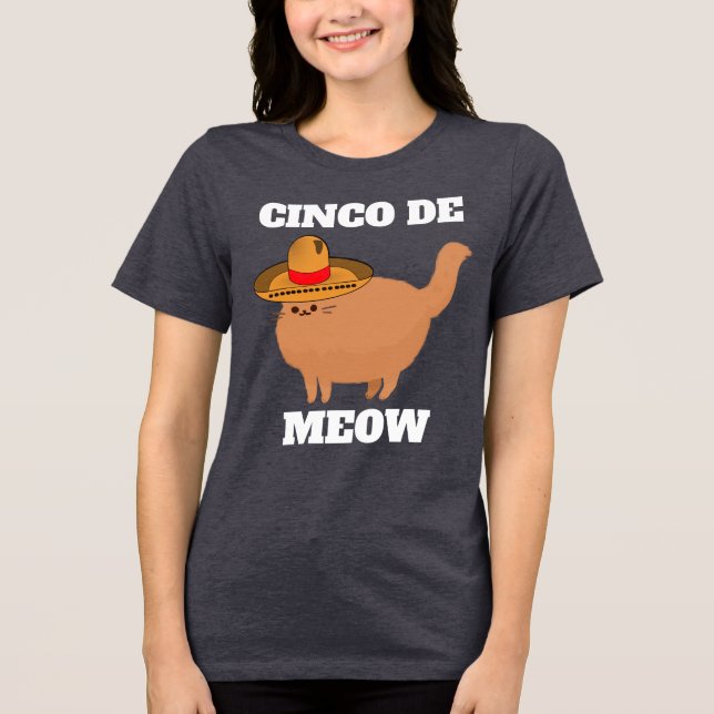 CINCO DE MEOW FUNNY CAT T-SHIRT T-SHIRTS (Front)