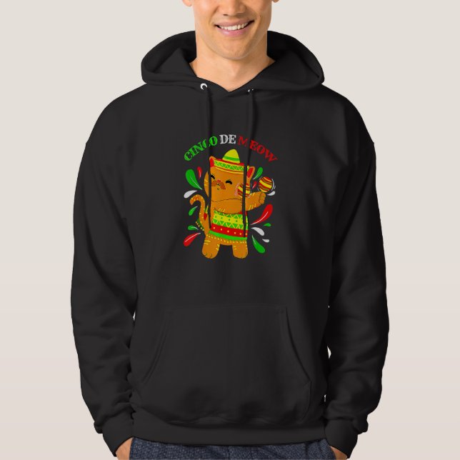 Cinco De Meow Ideas Cinco De Mayo Cat Owner Hoodie (Front)