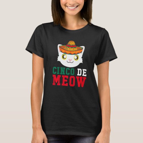 Cinco De Meow Sombrero Cat  Cinco De Mayo May Fift T_Shirt