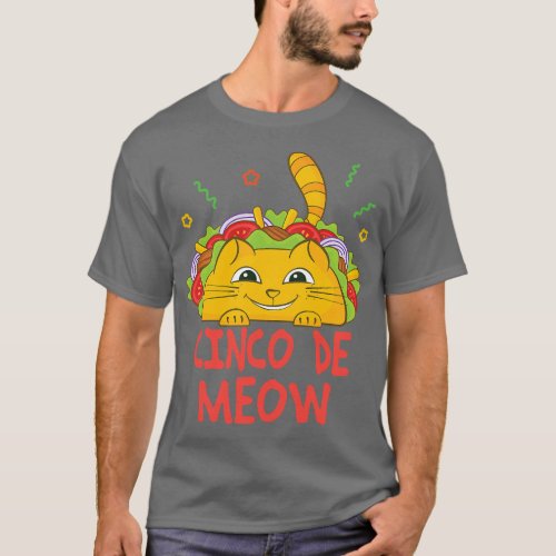 Cinco De Meow Taco Cat Cinco De Mayo  family T_Shirt