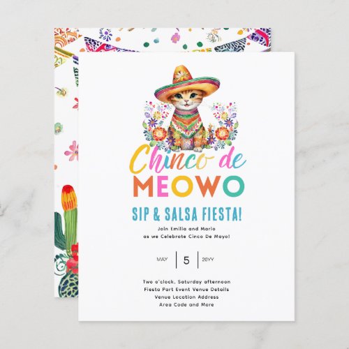 Cinco De Meowo Fun Cat Fiesta Party Theme