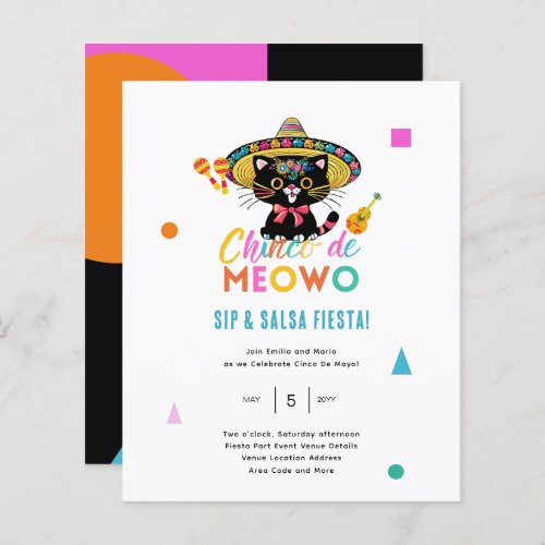 Cinco De Meowo Fun Fiesta 5th May Cat Theme 