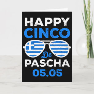 Cinco De Pascha Greece Flag Funny Greek Easter Cin Card