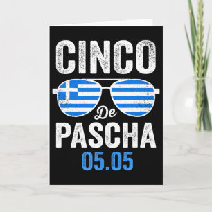Cinco De Pascha Greece Flag Funny Greek Easter Cin Card