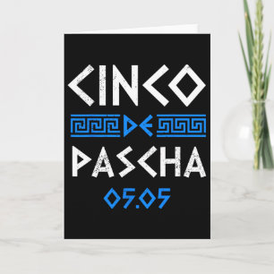 Cinco De Pascha Greece Flag Funny Greek Easter Cin Card