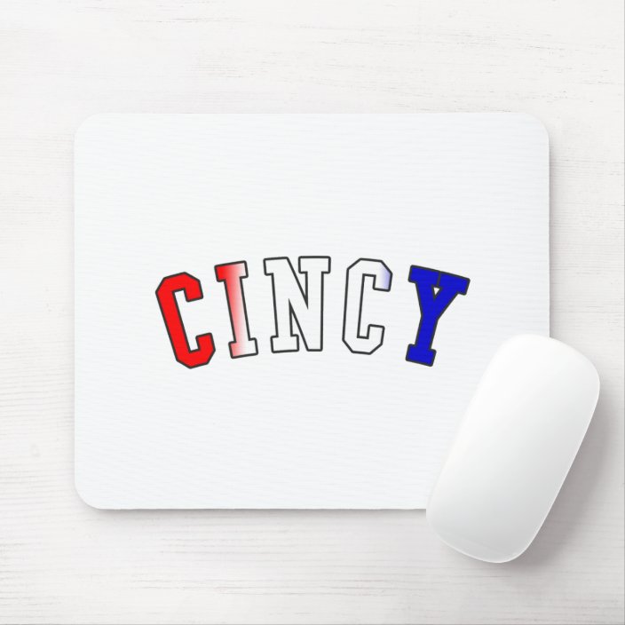Cincy in Ohio State Flag Colors Mousepad