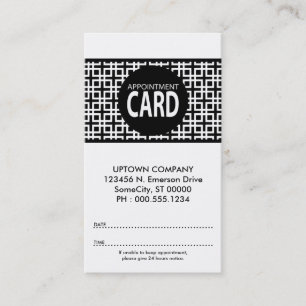 cinder appointment card