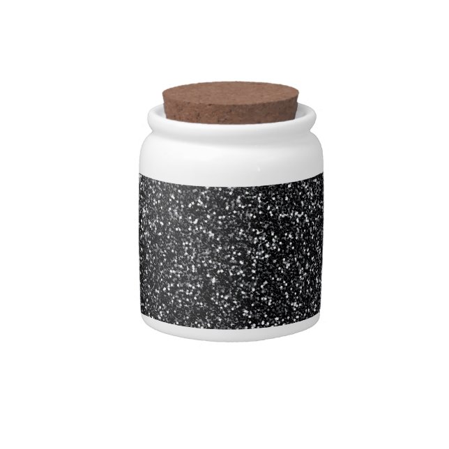 Cinder Black Glitter Candy Jar (Front)
