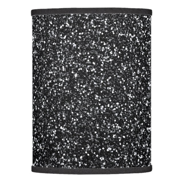 Cinder Black Glitter Lamp Shade (Front)