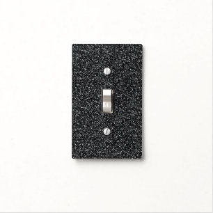 Cinder Black Glitter Light Switch Cover