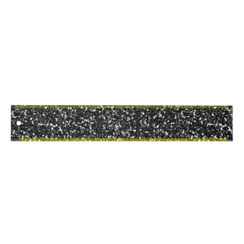 Cinder Black Glitter Ruler