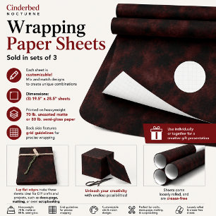 Cinderbed Nocturne Wrapping Paper Sheets