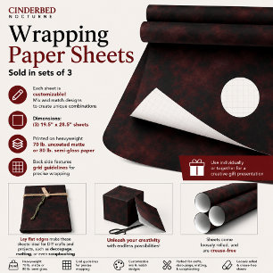 Cinderbed Nocturne Wrapping Paper Sheets