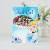 Cinderella 3 Birthday Thank You Cards (Standing Front)