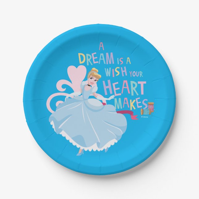Cinderella | A Dream Is A Wish Your Heart Makes Paper Plates (Front)