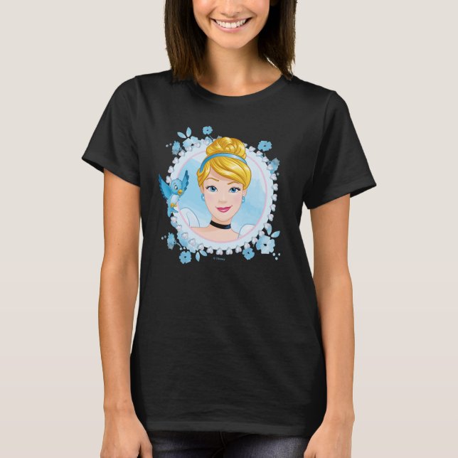 Cinderella And Blue Bird T-Shirt (Front)